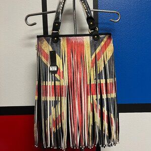 NWT Deadstock 2000s Fringe Union Jack Handbag by Nu G